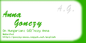 anna gonczy business card